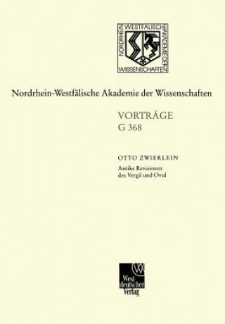 Livre Antike Revisionen Des Vergil Und Ovid Otto Zwierlein