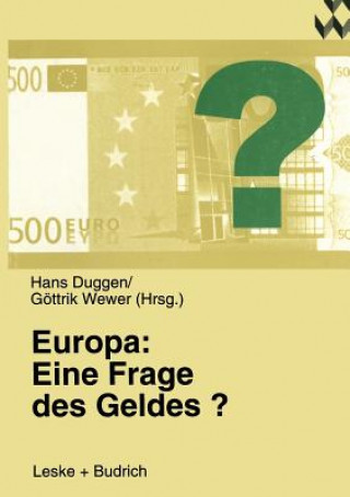 Kniha Europa: Eine Frage Des Geldes? Hans Duggen