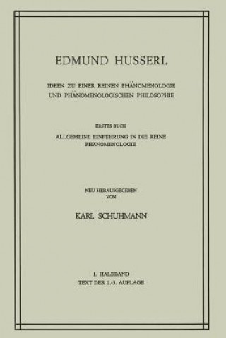 Knjiga Ideen zu Einer Reinen Phanomenologie und Phanomenologischen Philosophie uss