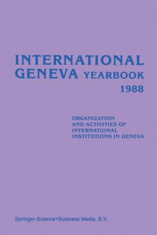 Książka International Geneva Yearbook 1988 Ludwik Dembinski