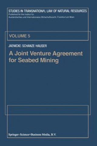 Könyv Joint Venture Agreement for Seabed Mining G. Jaenicke