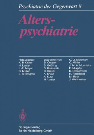 Könyv Alterspsychiatrie K.P. Kisker