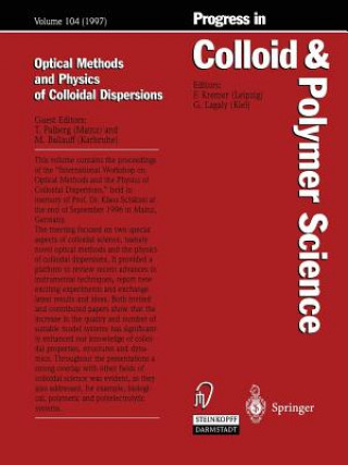 Kniha Optical Methods and Physics of Colloidal Dispersions Thomas Palberg