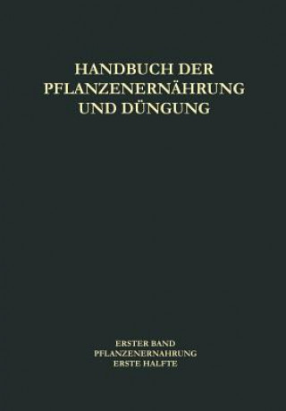 Kniha Pflanzenernahrung 