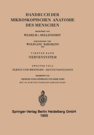 Kniha Plexus Und Meningen Saccus Vasculosus Georges Schaltenbrand