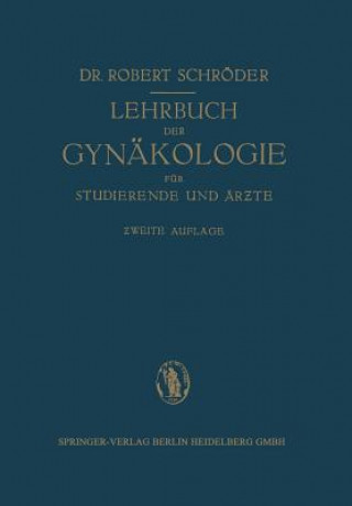 Carte Lehrbuch Der Gynakologie Robert Schröder