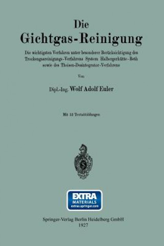 Książka Die Gichtgas-Reinigung Wolf Adolf Euler