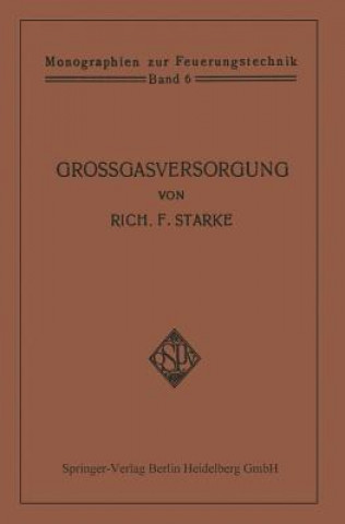 Knjiga Grossgasversorgung Rich. F. Starke
