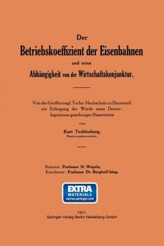 Książka Betriebskoeffizient Der Eisenbahnen Und Seine Abhangigkeit Von Der Wirtschaftskonjunktur Tecklenburg Tecklenburg