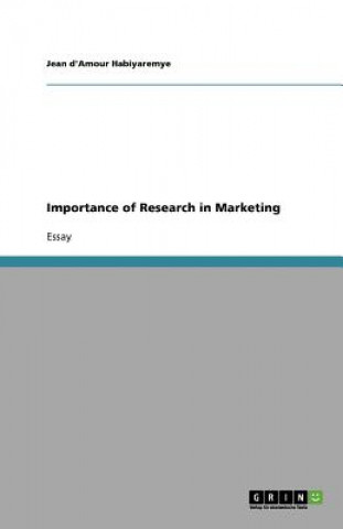 Kniha Importance of Research in Marketing Jules Miller