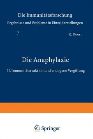 Книга Die Anaphylaxie Robert Doerr