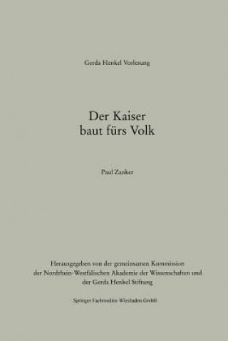 Книга Der Kaiser Baut Furs Volk Paul Zanker