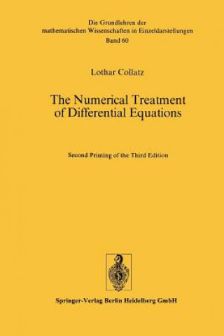 Kniha The Numerical Treatment of Differential Equations, 1 Lothar Collatz