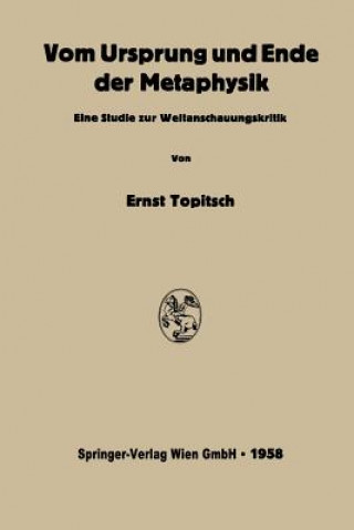 Carte Vom Ursprung Und Ende Der Metaphysik Ernst Topitsch