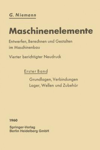 Книга Maschinenelemente Gustav Niemann