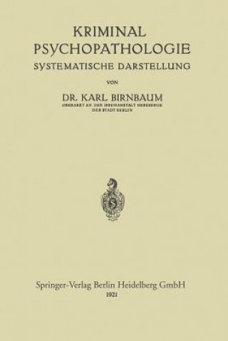 Книга Kriminal-Psychopathologie Karl Birnbaum