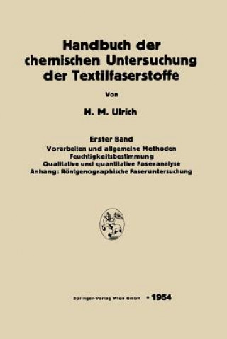 Kniha Handbuch Der Chemischen Untersuchung Der Textilfaserstoffe Herbert Maria Ulrich