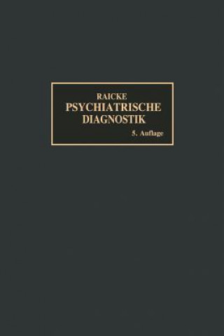 Kniha Grundriss Der Psychiatrischen Diagnostik Julius Raecke