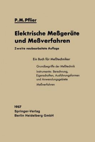 Книга Elektrische Me ger te Und Me verfahren Paul Martin Pflier