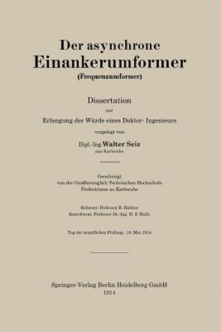 Carte Der Asynchrone Einankerumformer (Frequenzumformer) Walter Seiz