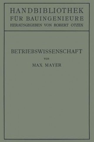 Carte Betriebswissenschaft Max Mayer
