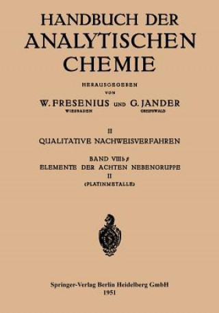 Kniha Elemente Der Achten Nebengruppe Georg Bauer
