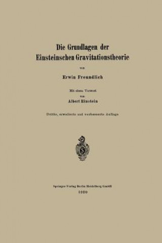 Carte Die Grundlagen Der Einsteinschen Gravitationstheorie Erwin Freundlich