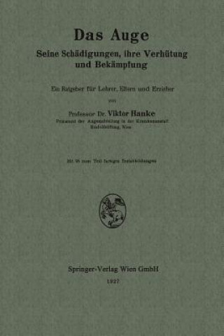 Kniha Das Auge Viktor Hanke