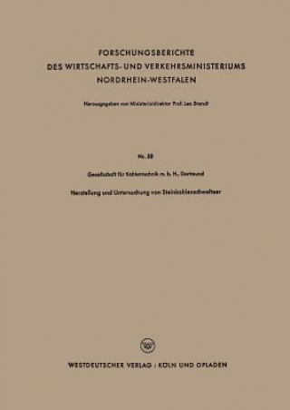 Book Herstellung Und Untersuchung Von Steinkohlenschwelteer 