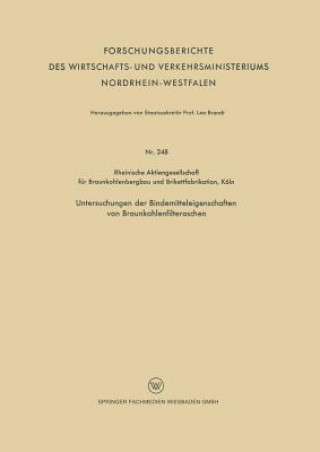 Kniha Untersuchungen Der Bindemitteleigenschaften Von Braunkohlenfilteraschen 