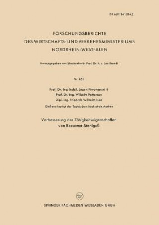 Carte Verbesserung Der Zahigkeitseigenschaften Von Bessemer-Stahlguss Eugen Piwowarsky