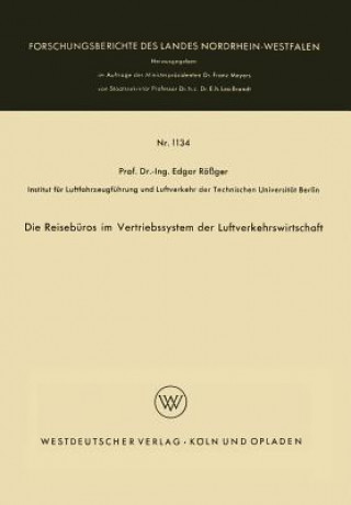 Knjiga Die Reiseb ros Im Vertriebssystem Der Luftverkehrswirtschaft Edgar Rößger