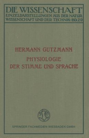 Könyv Physiologie Der Stimme Und Sprache Hermann Gutzmann