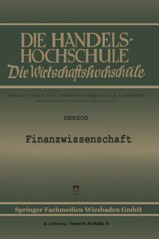 Kniha Finanzwissenschaft Richard Herzog