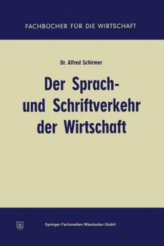 Carte Sprach- Und Schriftverkehr Der Wirtschaft Alfred Schirmer