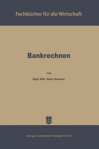 Kniha Bankrechnen Hans Greiser