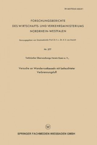 Buch Versuche an Wanderrostkesseln Mit Befeuchteter Verbrennungsluft Leo Brandt