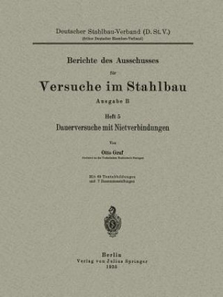 Libro Dauerversuche Mit Nietverbindungen Otto Graf