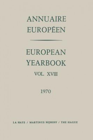 Knjiga Annuaire Europeen / European Yearbook ouncil of Europe Staff