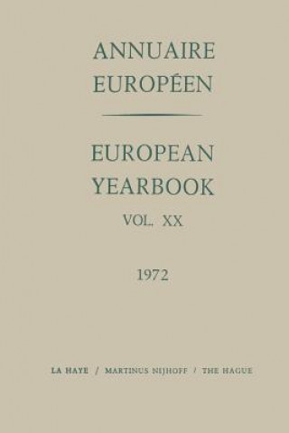 Knjiga Annuaire Europeen / European Year Book ouncil of Europe Staff