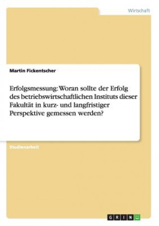 Książka Erfolgsmessung Martin Fickentscher