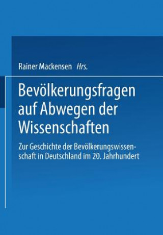 Könyv Bev lkerungsfragen Auf Abwegen Der Wissenschaften Rainer Mackensen