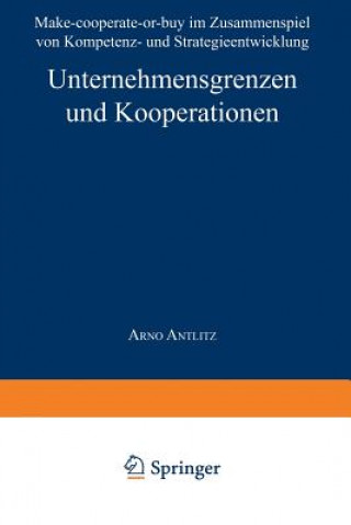 Könyv Unternehmensgrenzen Und Kooperationen Arno Antlitz