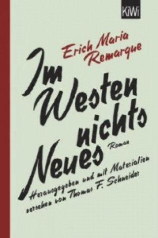 Knjiga Im Westen nichts Neues Erich Maria Remarque
