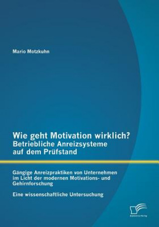 Kniha Wie geht Motivation wirklich? - Betriebliche Anreizsysteme auf dem Prufstand Mario Motzkuhn