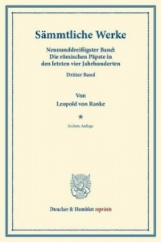 Книга Sämmtliche Werke. Leopold von Ranke