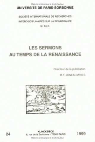 Carte SERMONS AU TEMPS DE LA RENAISSANCE (LES) Marie-Therese Jones-Davies