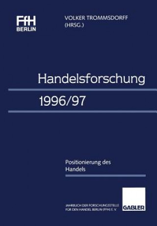 Kniha Handelsforschung 1996/97 Volker Trommsdorff