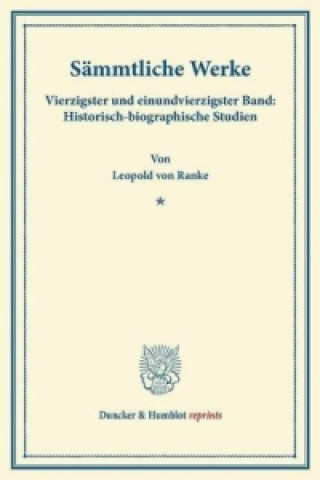 Kniha Sämmtliche Werke. Leopold von Ranke