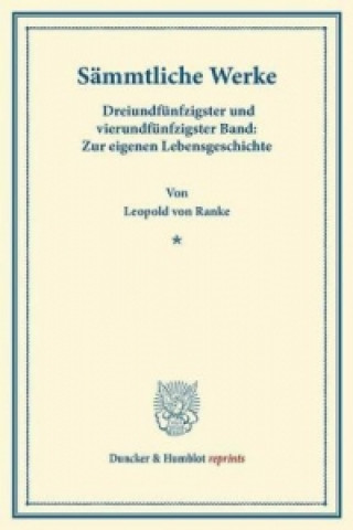 Buch Sämmtliche Werke. Leopold von Ranke